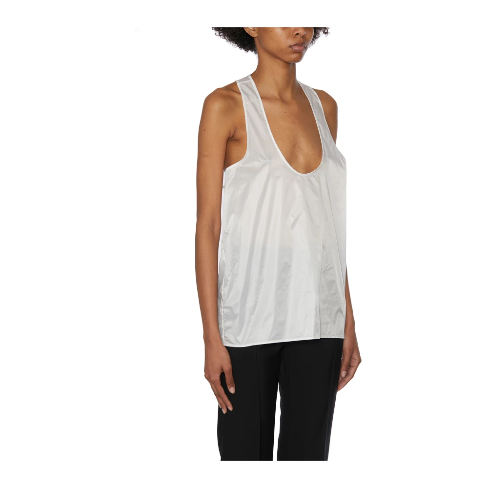 Christian Boaro Nylon Tank Top White Dames