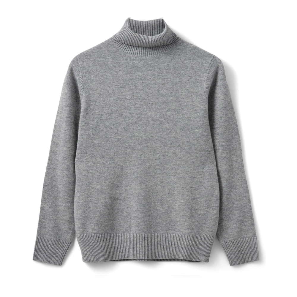 Sofie Schnoor Gray Turtlenecks, Female, Xs, Grey Melange Jumper With High Neck