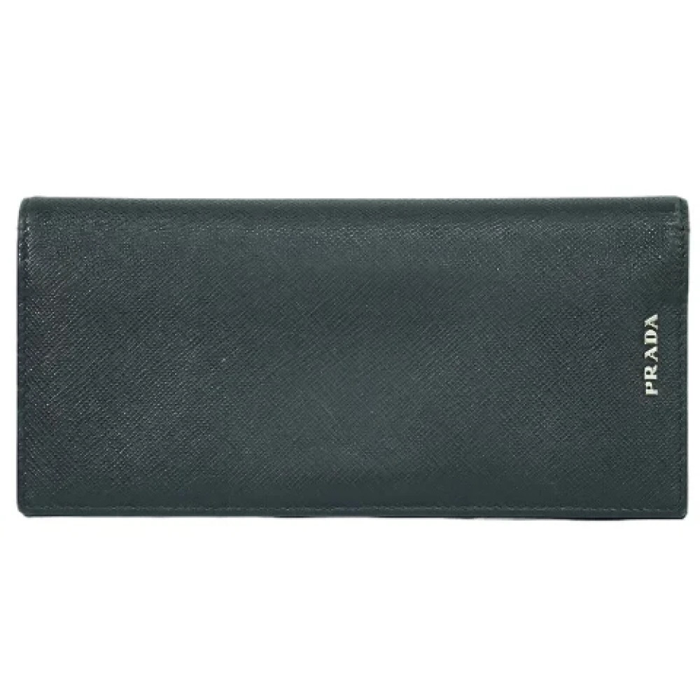 Prada Vintage Pre-owned Leather wallets Black Dames