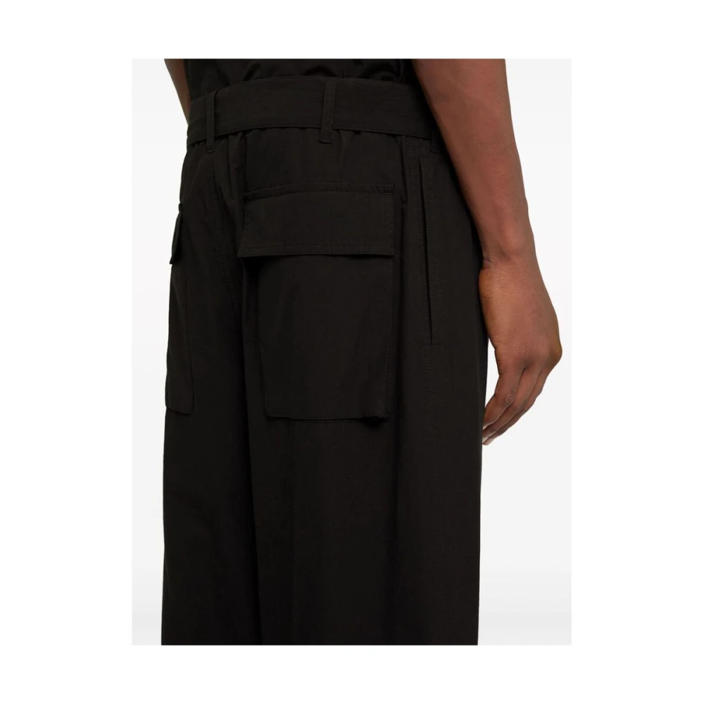 Jil Sander Wide Trousers Black Heren