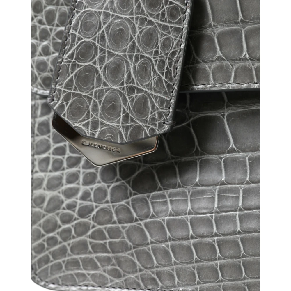 Balenciaga Exquise Alligatorleren Schoudertas Gray Dames