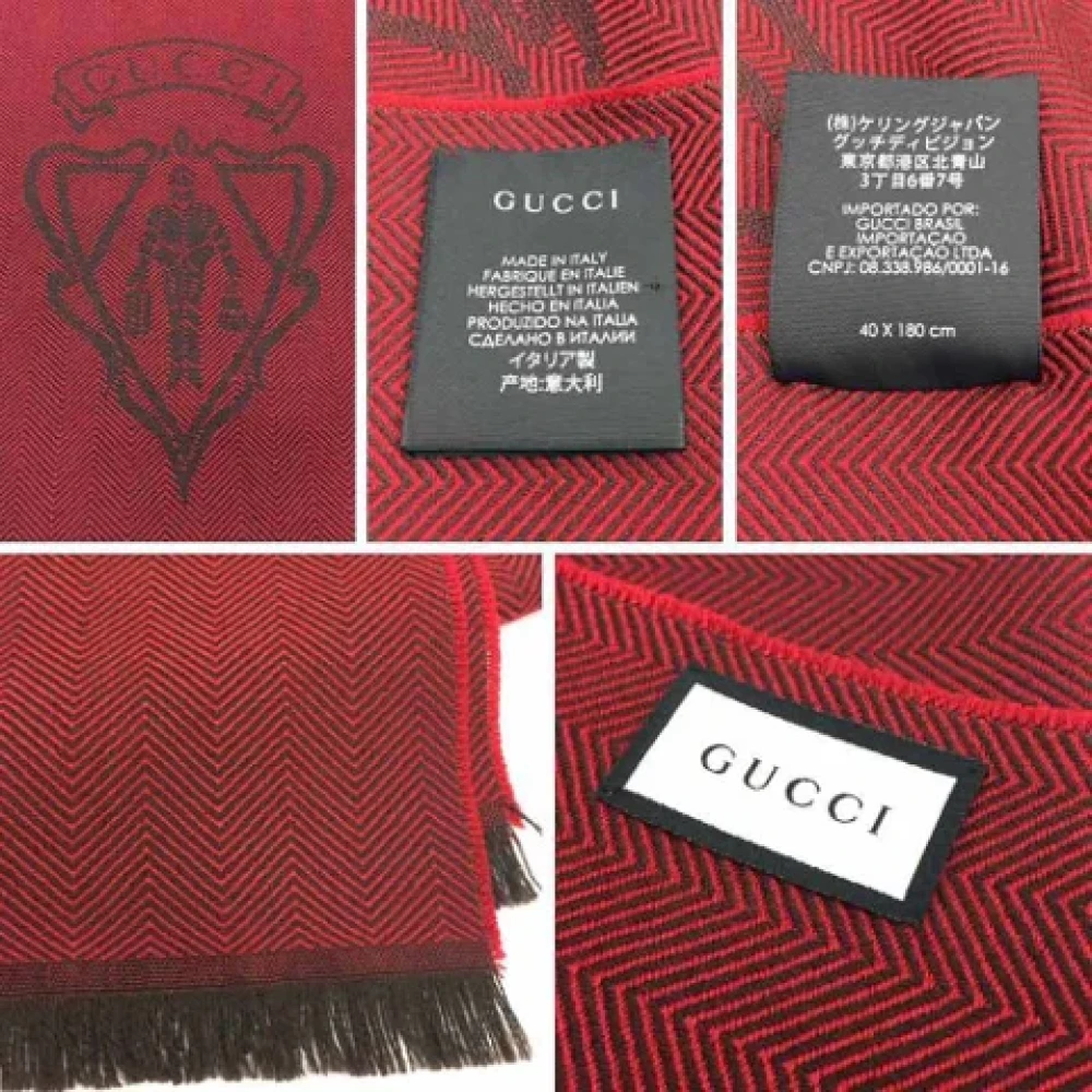 Gucci Vintage Pre-owned Wool scarves Brown Dames
