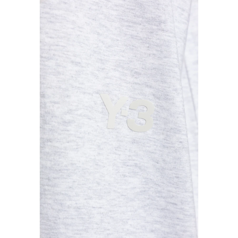 Y-3 T-shirt met logo Gray Unisex