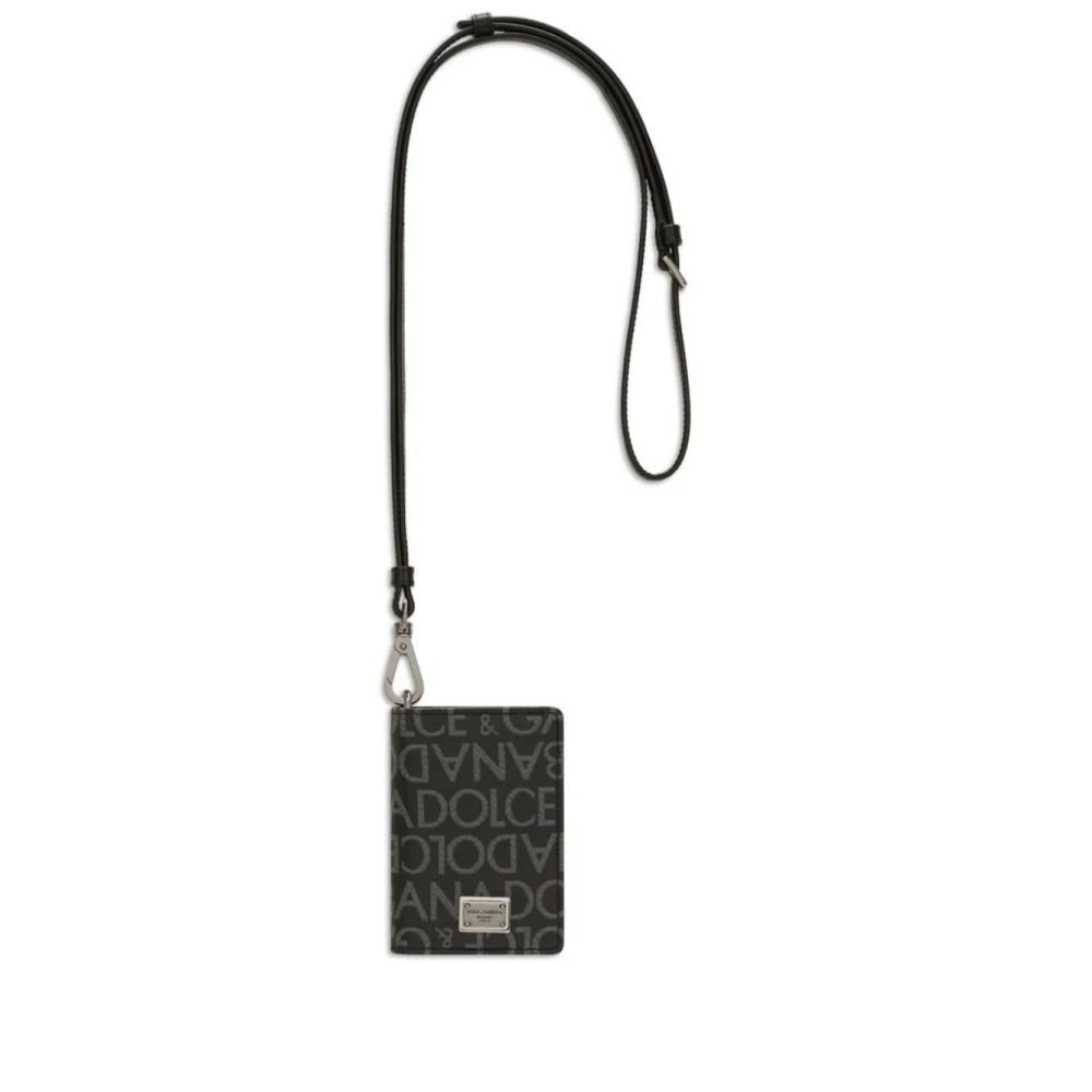 Dolce & Gabbana Men's Black Logo Jacquard Wallet