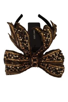 Elegant Gulddekorerad Sidendiadem
