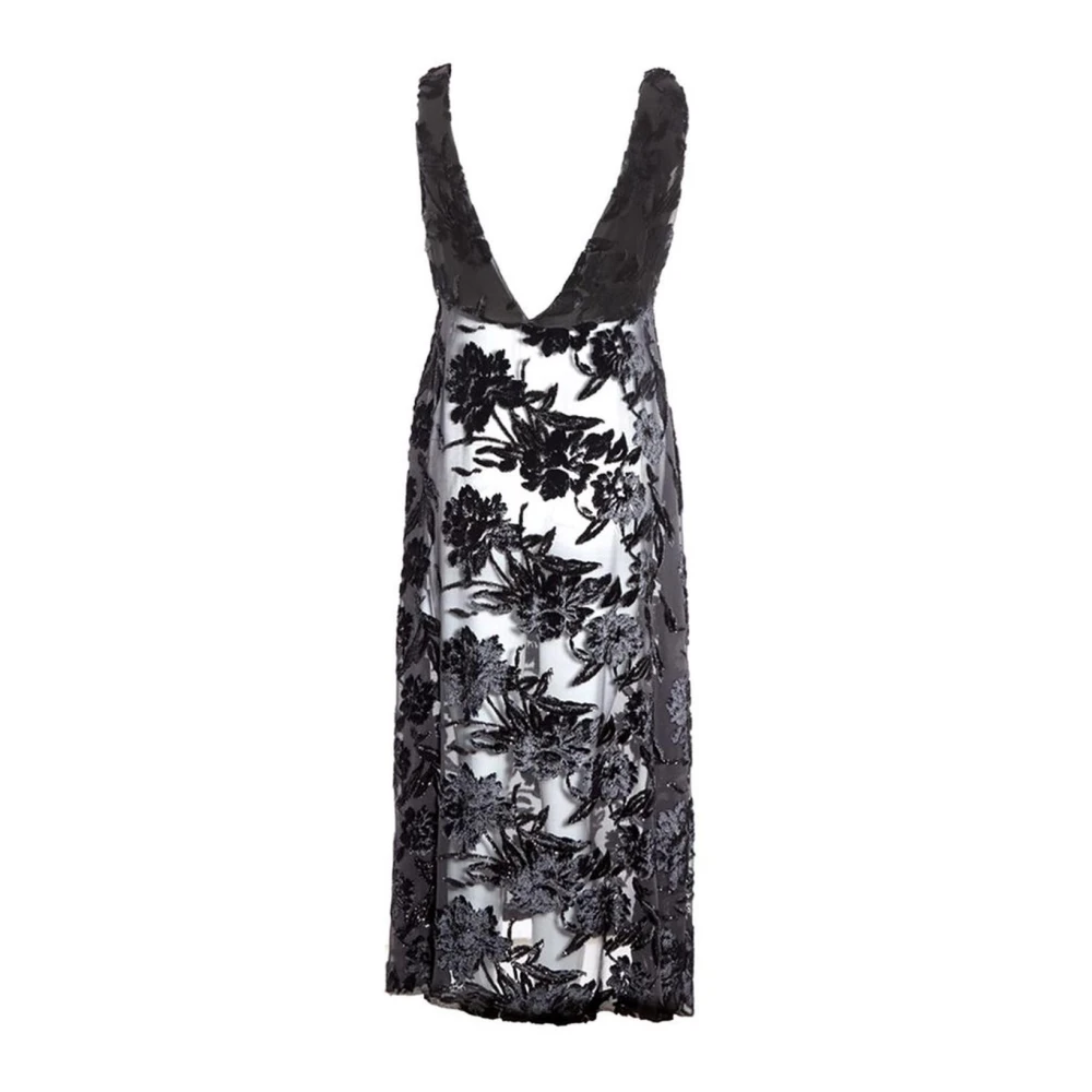 Lardini Tijdloze Zwarte Viscose Jurk Black Dames