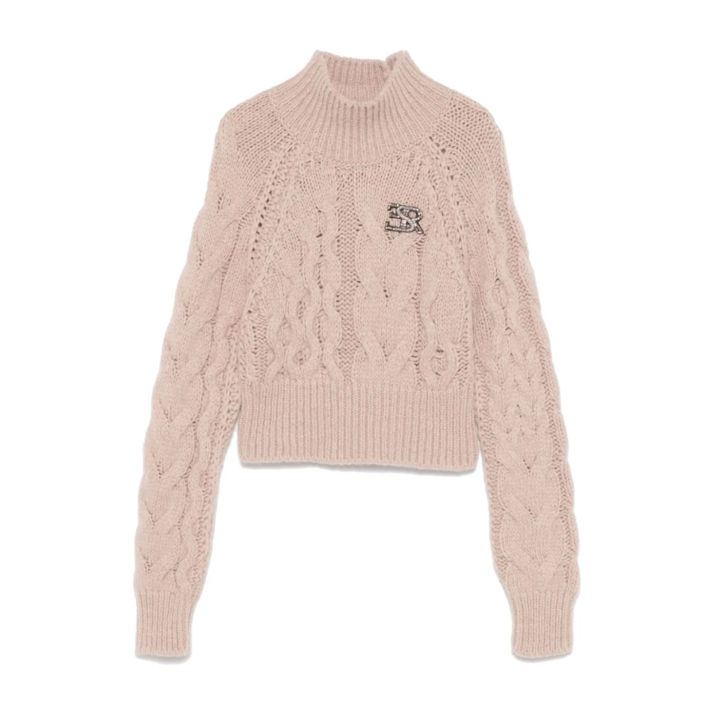 Ermanno Scervino Blush Pink Kabeltrui Pink Dames