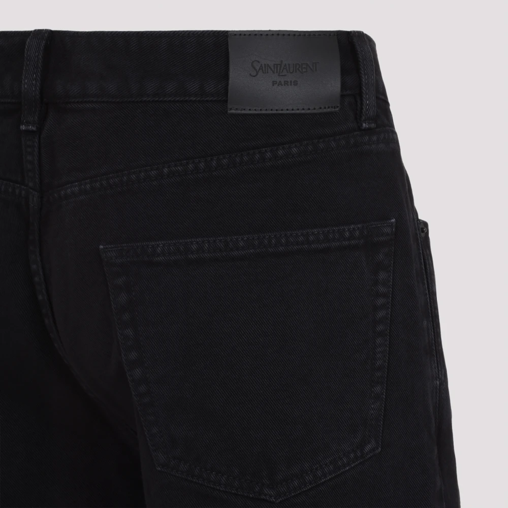 Saint Laurent Blauwe Katoenen Broek Black Heren