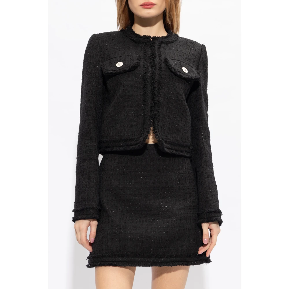 Versace Tweed blazer Black Dames