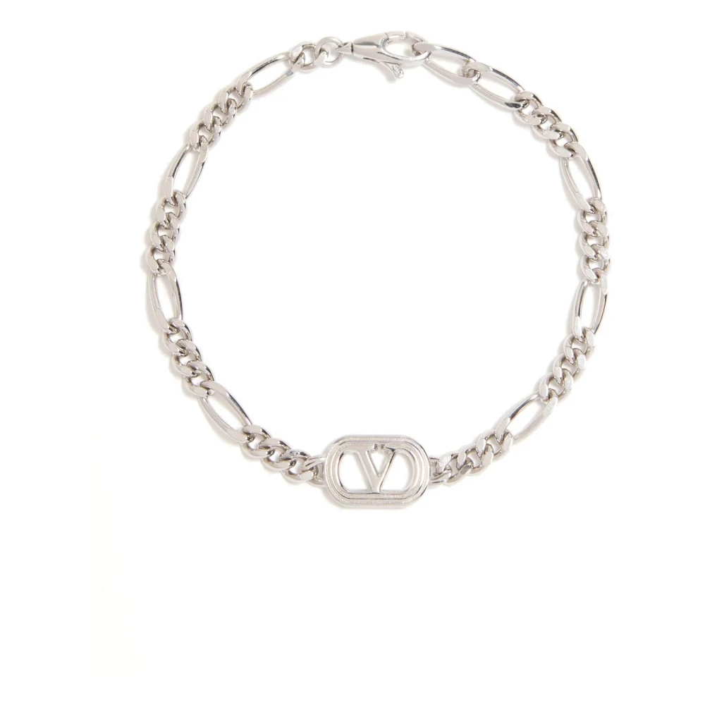 Valentino Garavani Men's Gray Vlogo Signature Bracelet