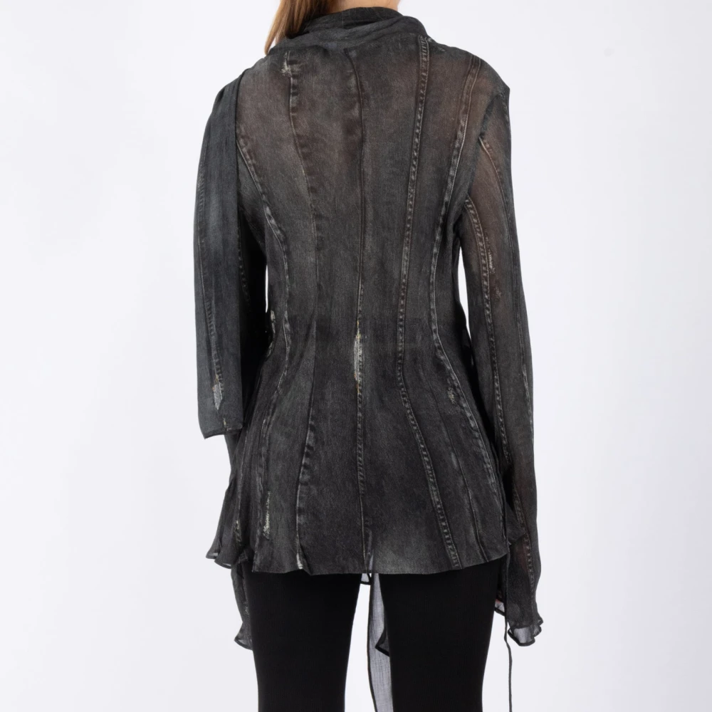 Acne Studios Denim Blauwe Shirt Blue Dames