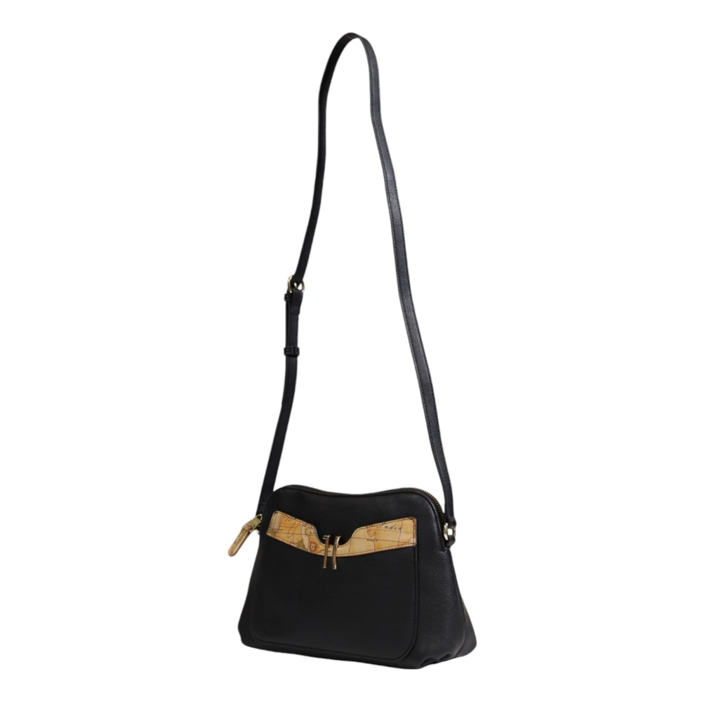 Alviero Martini 1a Classe Zwarte Schoudertas met Rits Black Dames