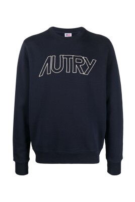 pull-bleu-marine-a-col-rond-avec-logo