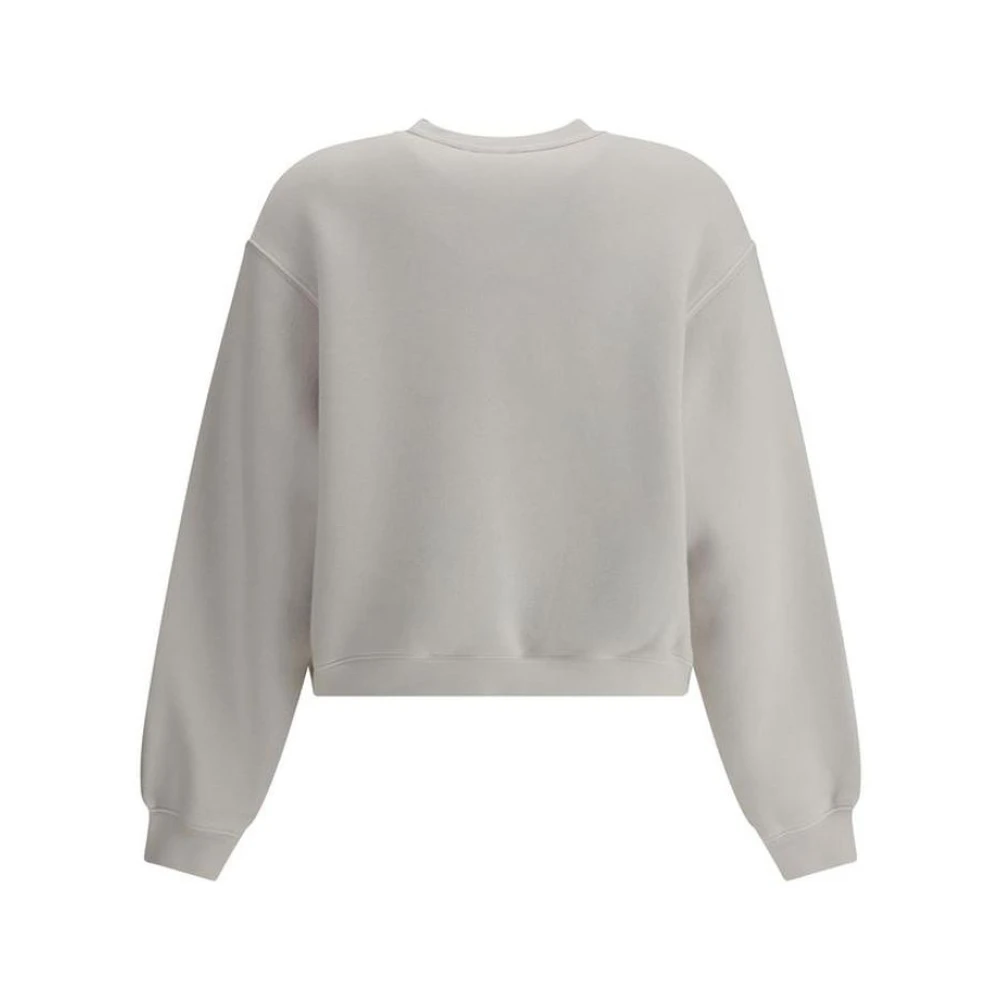 alexander wang Monogram Grafische Crew Sweatshirt White Dames