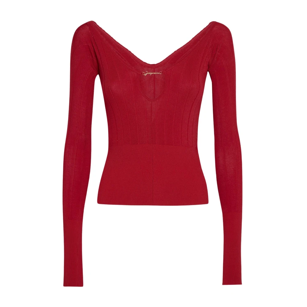 Jacquemus Pralù Top in viscose Red Dames