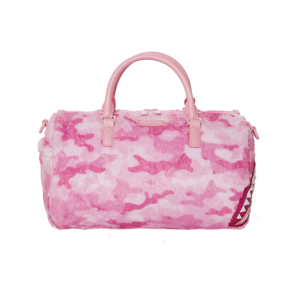 Sprayground Women's Pink Camo Mini Duffle Bag