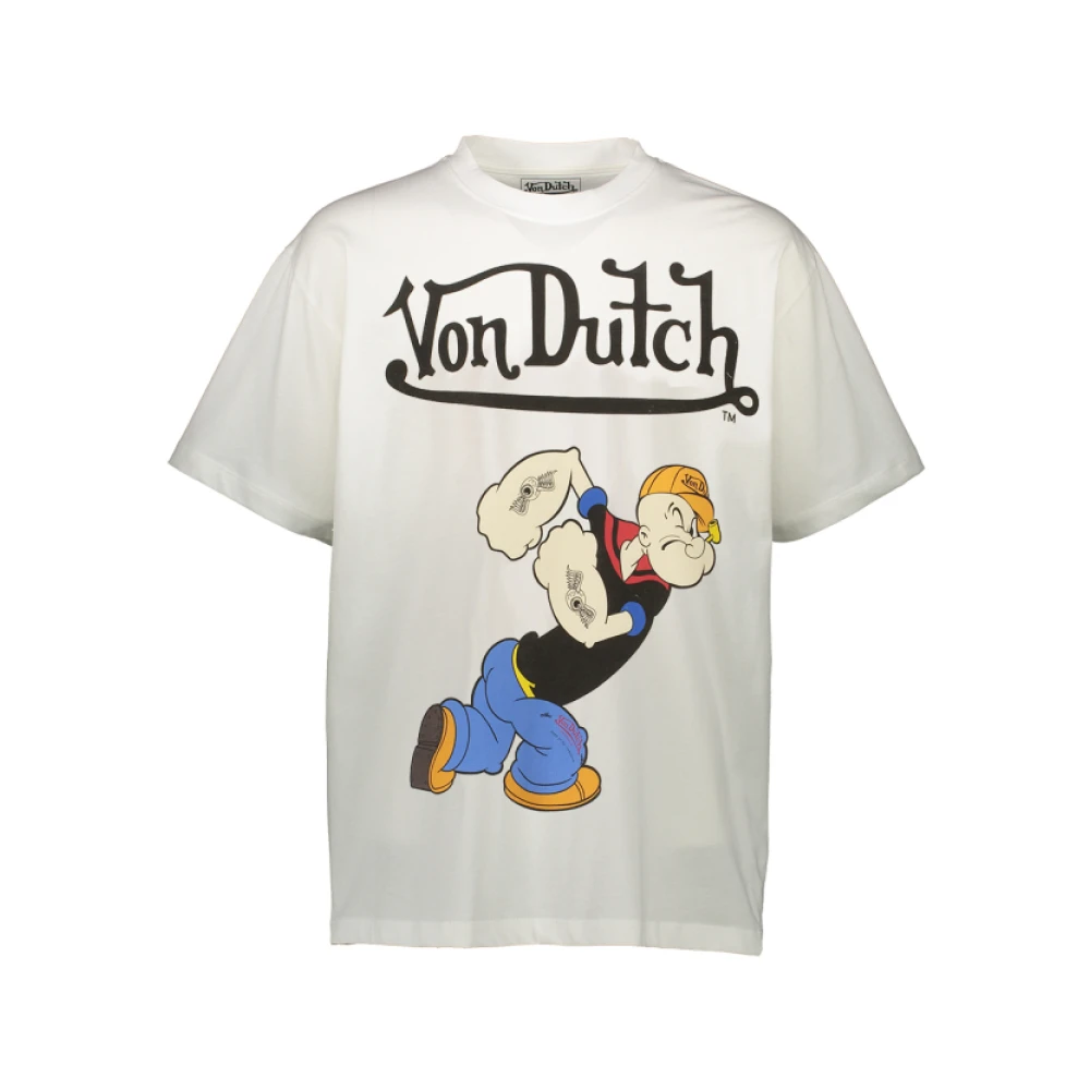 Von Dutch Popeye T-shirt White Heren