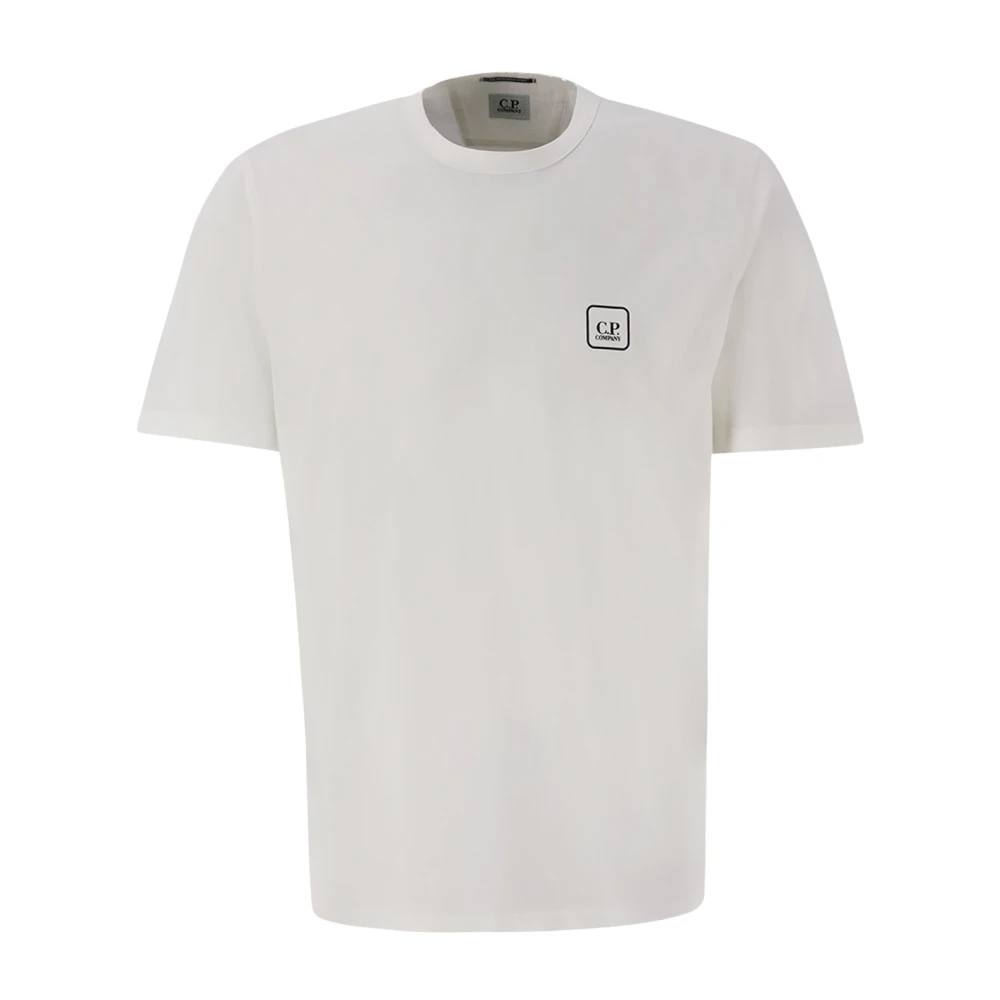C.P. Company Witte Hoodie Sweatshirt 100% Katoen Regular White Heren