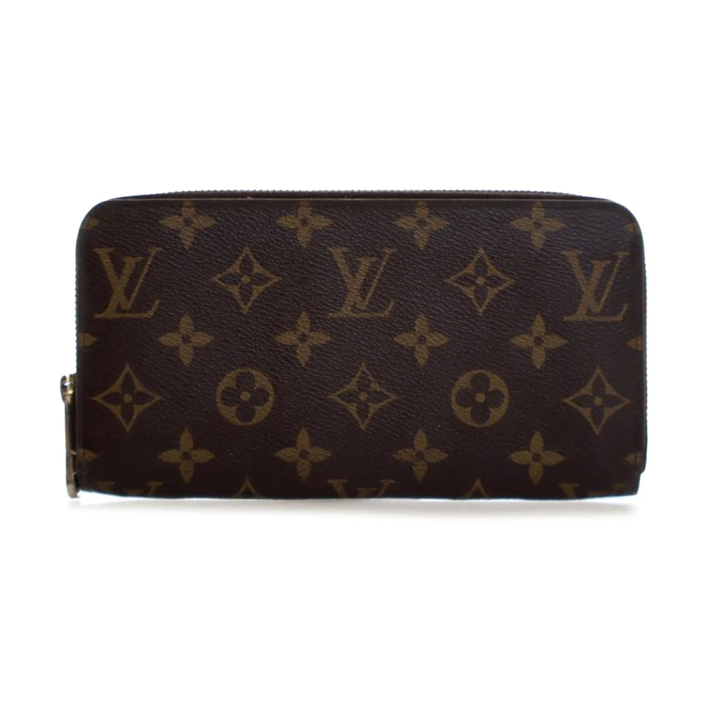 Louis Vuitton Vintage Women's Brown Pre-Owned Monogram Canvas Zip Around Wallet
