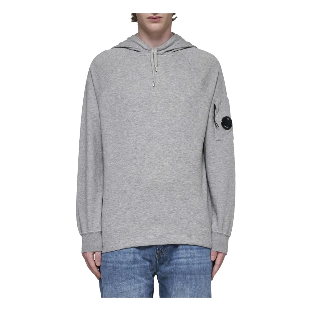 C.P. Company Fleece Katoenen Hoodie Gray Heren