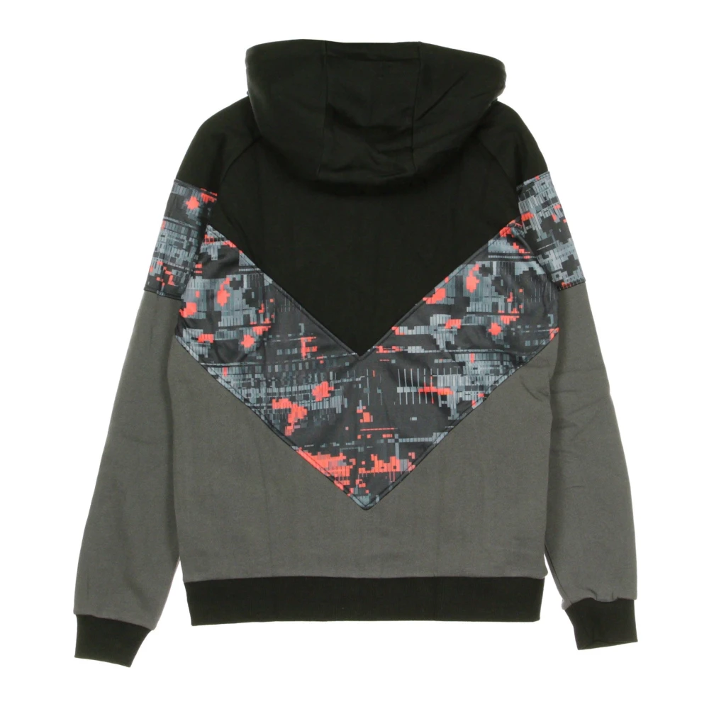 Dolly Noire Zwart Glitch Camo Rits Hoodie Multicolor Heren