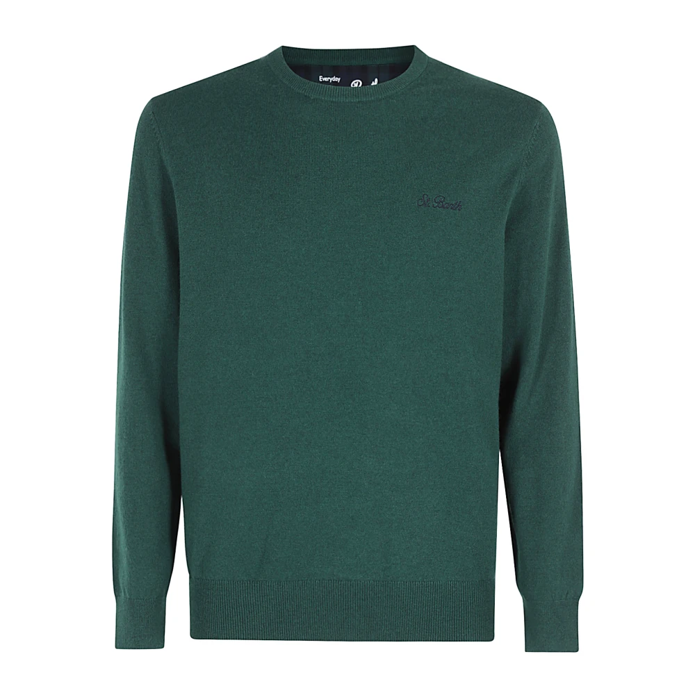 MC2 Saint Barth Kasjmier Wol Kraag Trui Green Heren