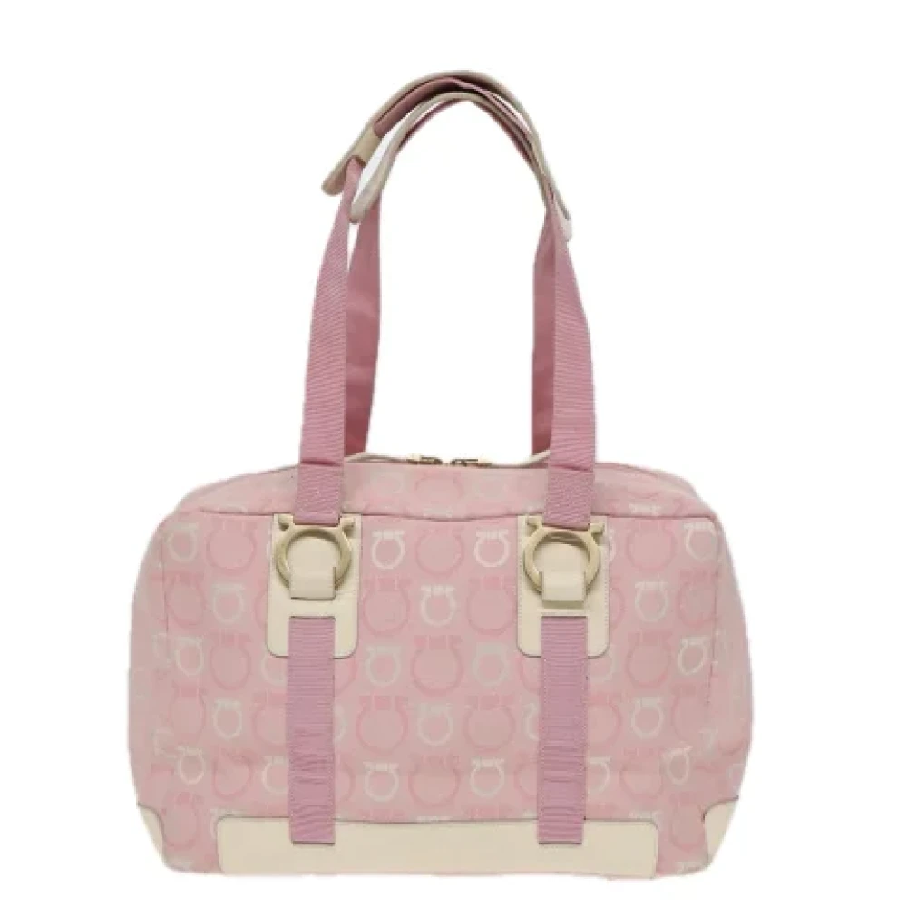 Salvatore Ferragamo Pre-owned Canvas totes Pink Dames