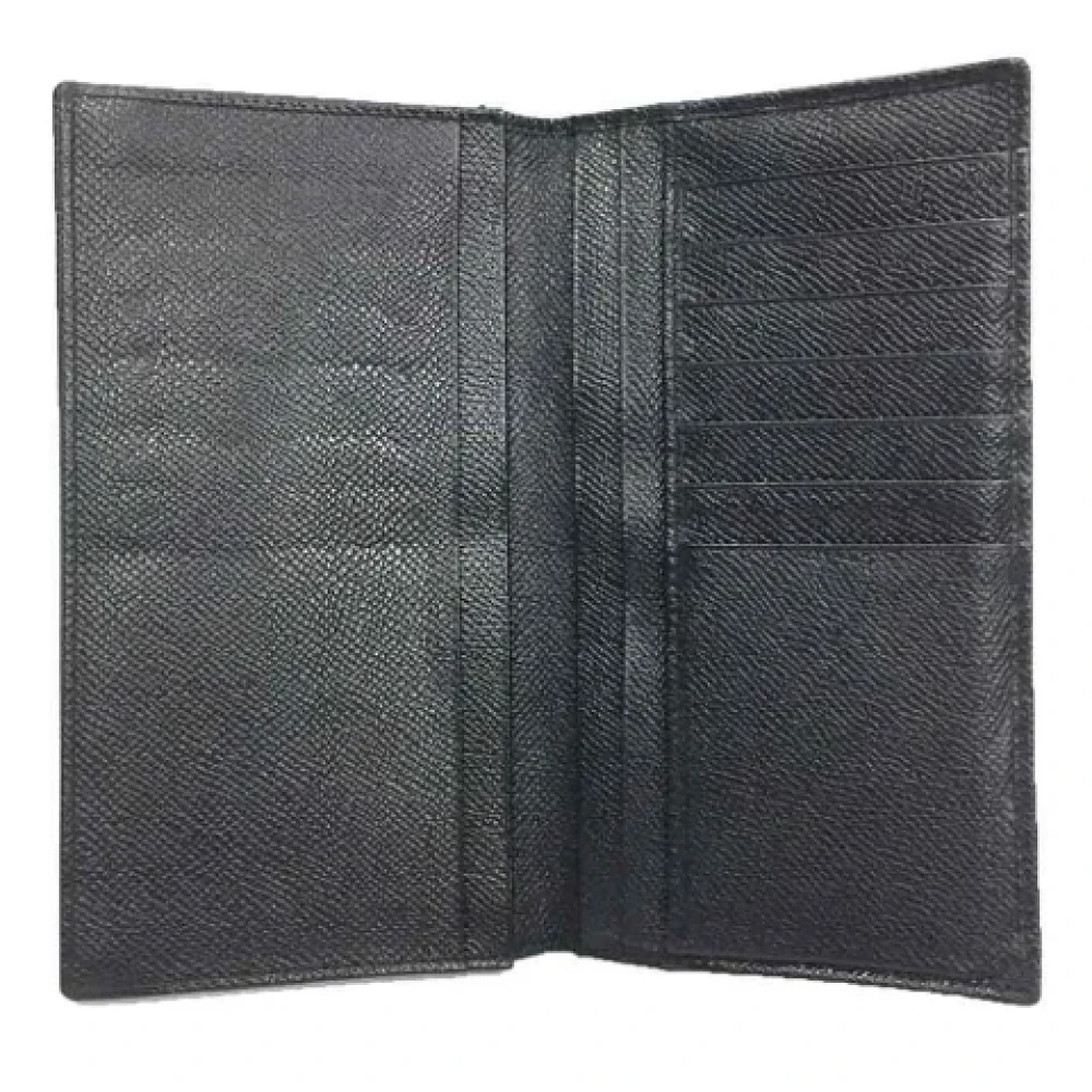 Bvlgari Vintage Pre-owned Leather wallets Black Dames
