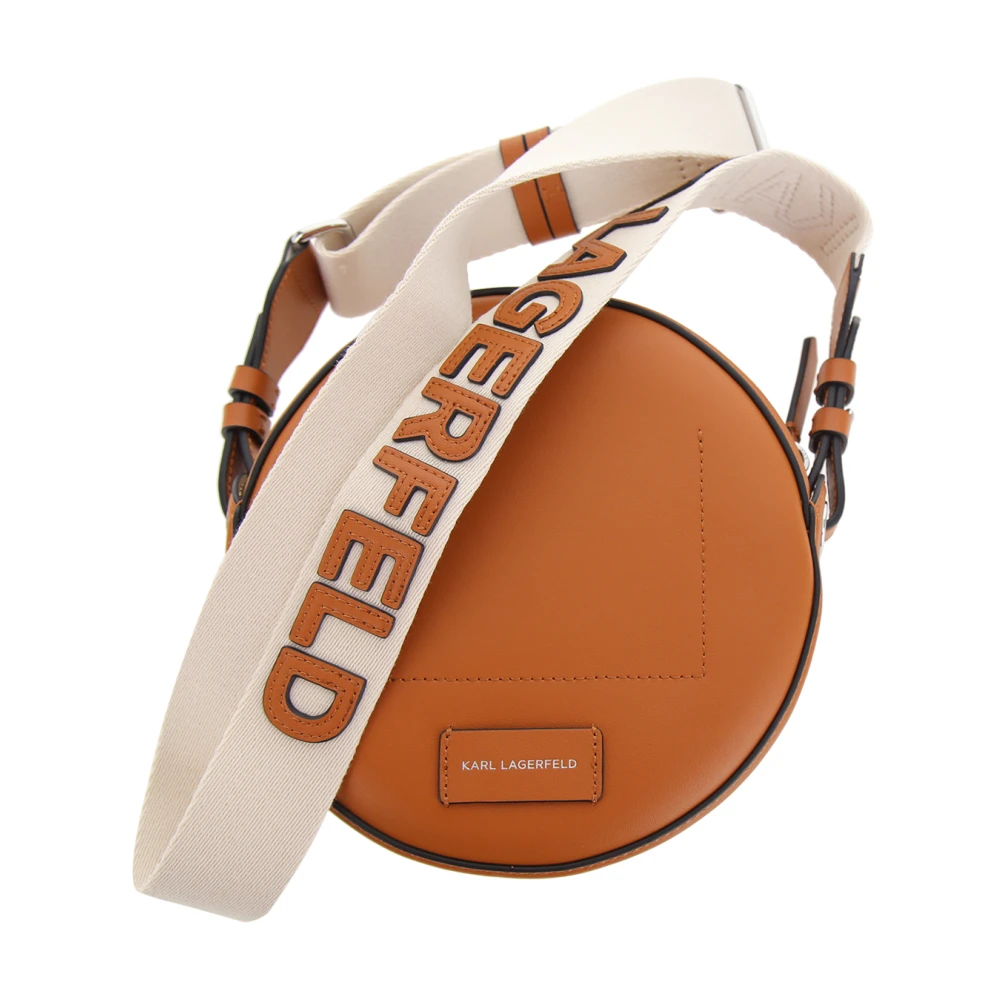 Karl Lagerfeld Geperforeerde Cirkel Camera Tas Bruin Brown Dames