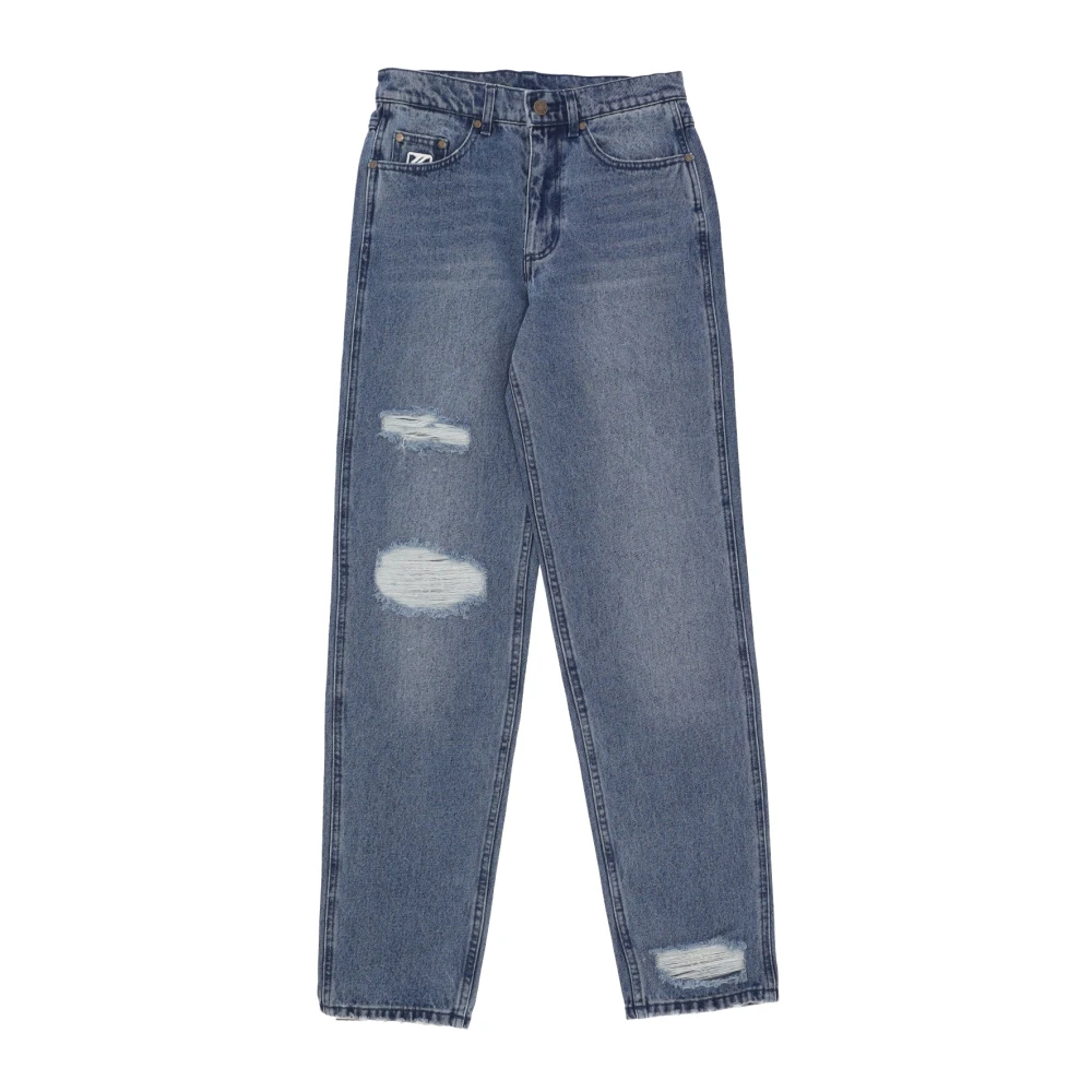 Karl Kani Versleten Denim Baggy Jeans Blauw Indigo Blue Heren
