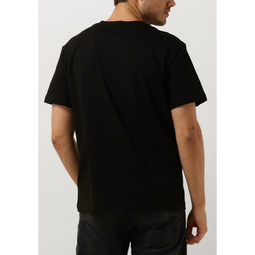 Calvin Klein Heren Polo T-shirt met Geborduurd Badge Black Heren