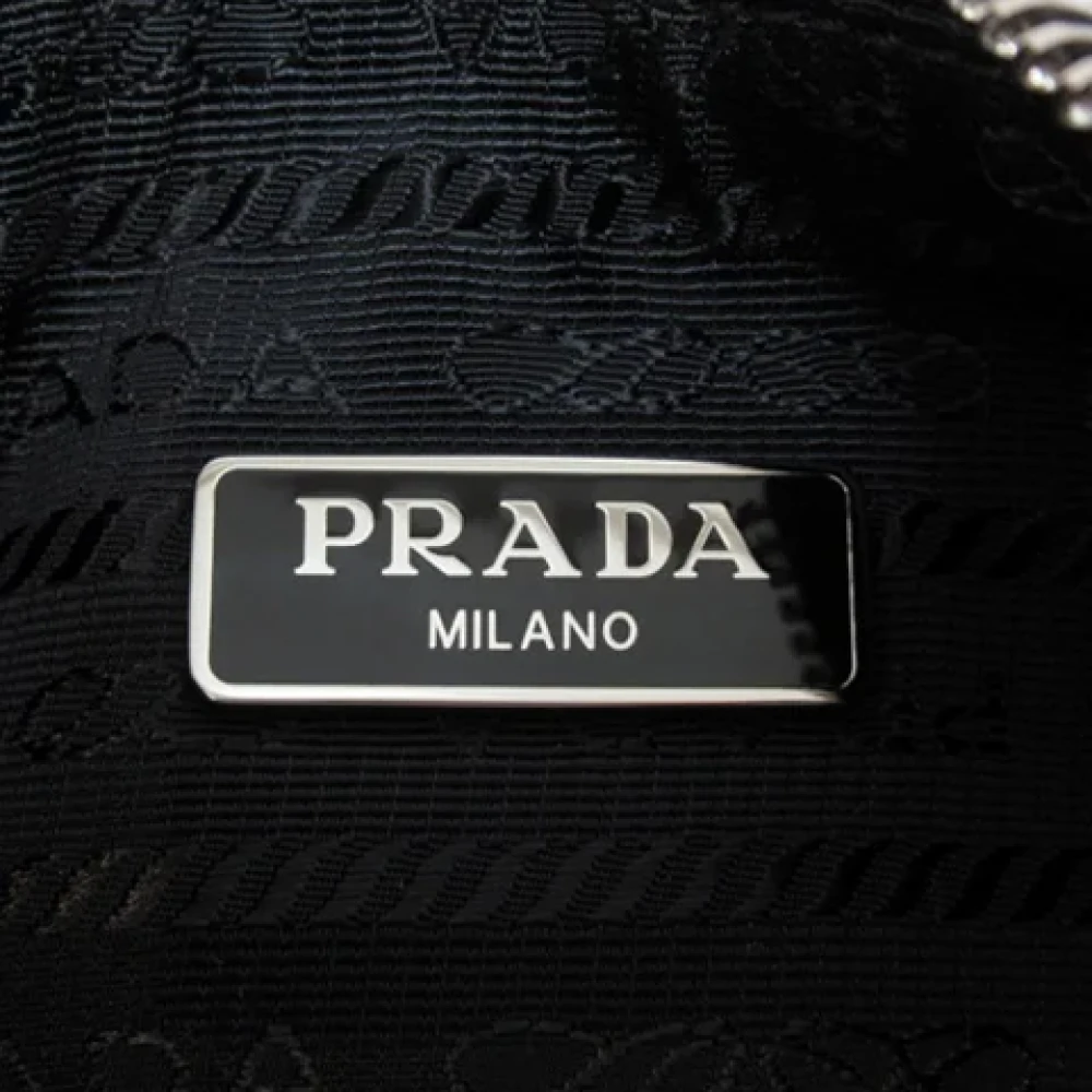 Prada Vintage Pre-owned Canvas crossbody-bags Black Dames