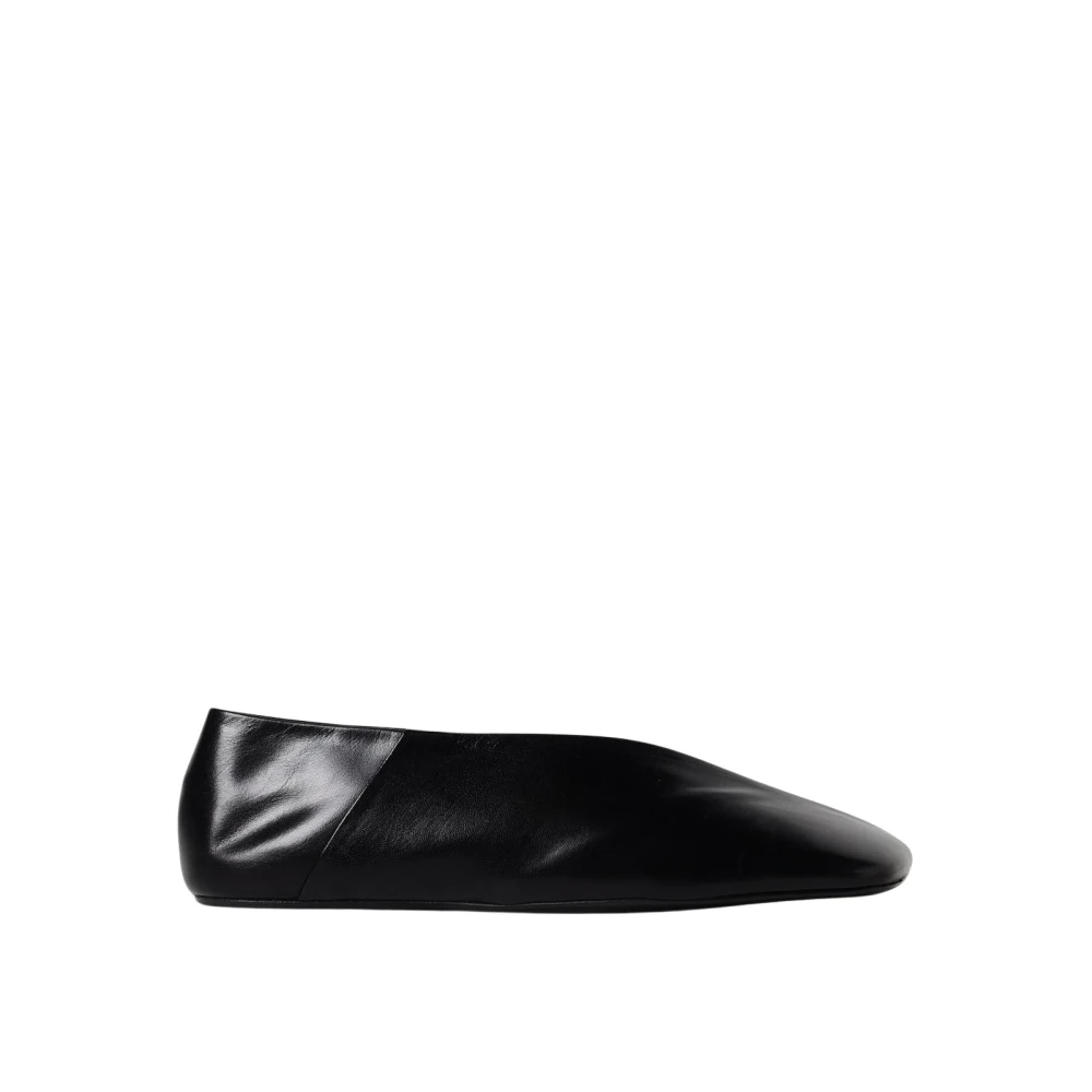 Jil Sander Women's Black Leather Ballet Flats