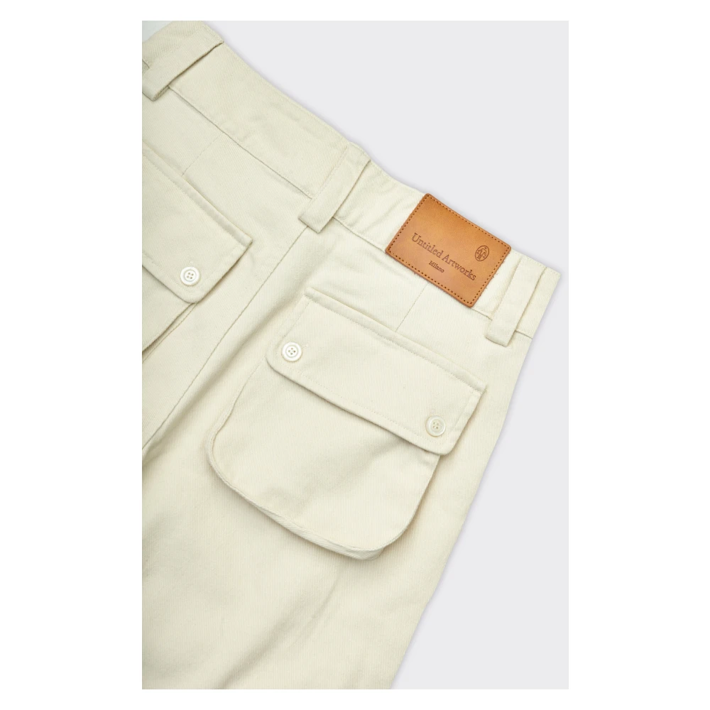 Untitled Artworks Wijde Cargo Broek in Room Beige Heren
