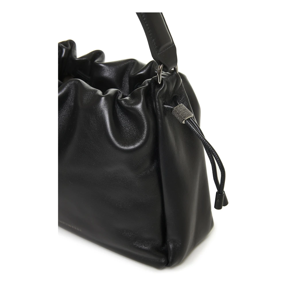 BRUNELLO CUCINELLI Zwarte Schoudertas voor Vrouwen Black Dames