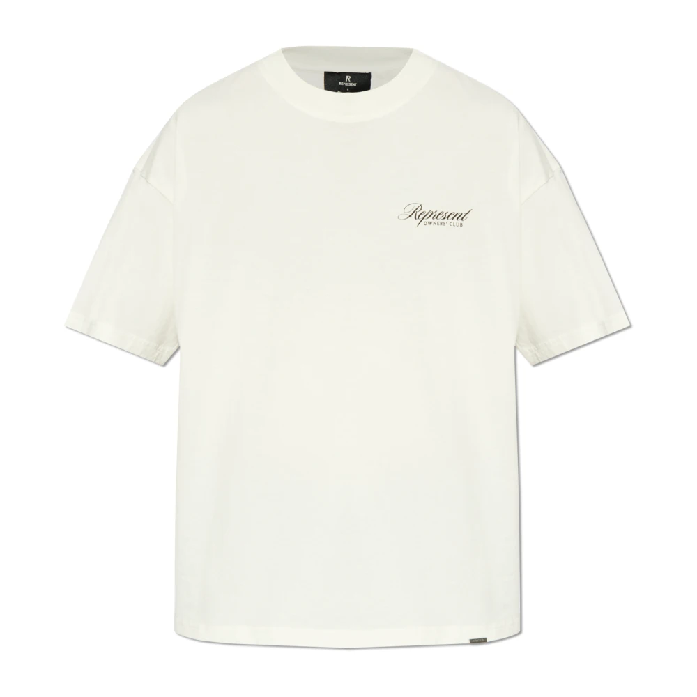 Represent Owners Club Script T-Shirt - Male - T-Shirts - Beige - L - Tops