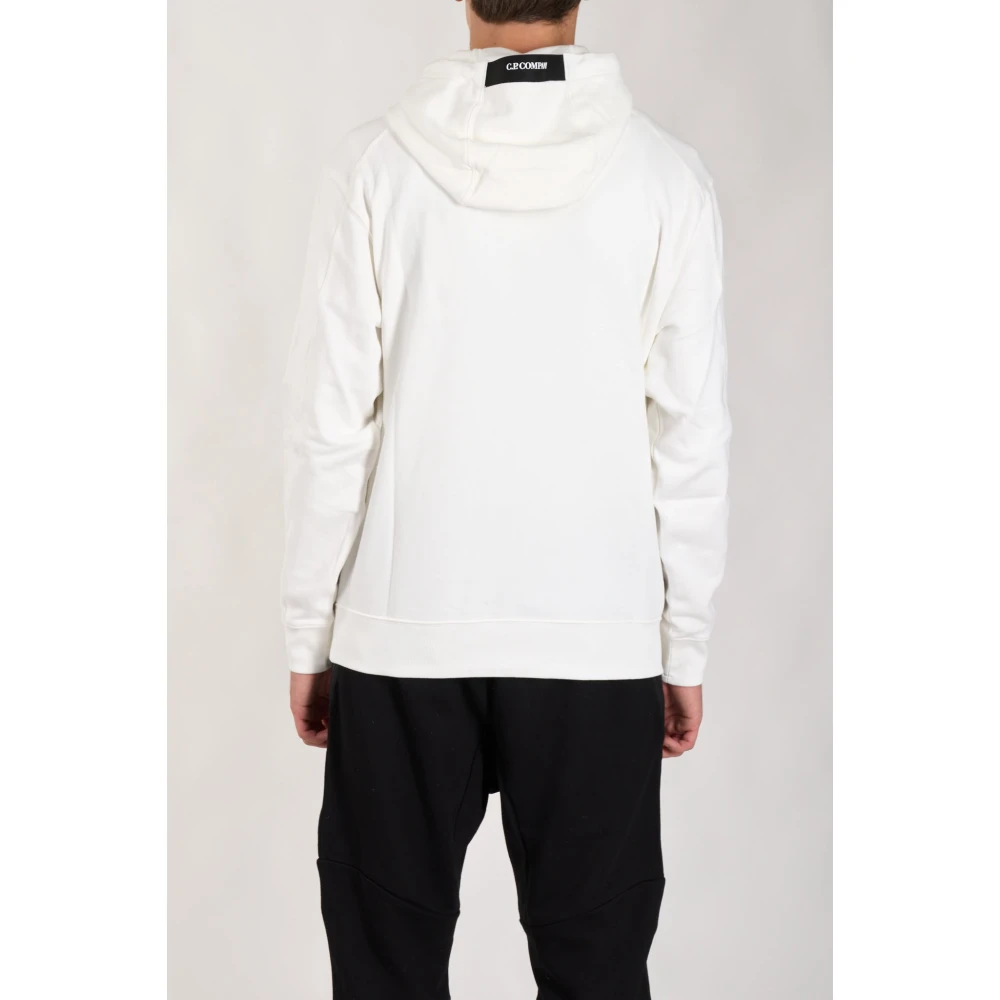 C.P. Company Katoenen hoodie met kangoeroezak White Heren