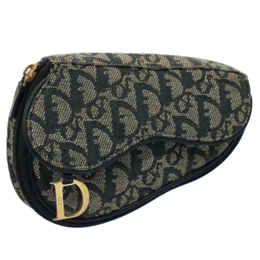 Dior Vintage Pre-owned Canvas clutches Green Dames