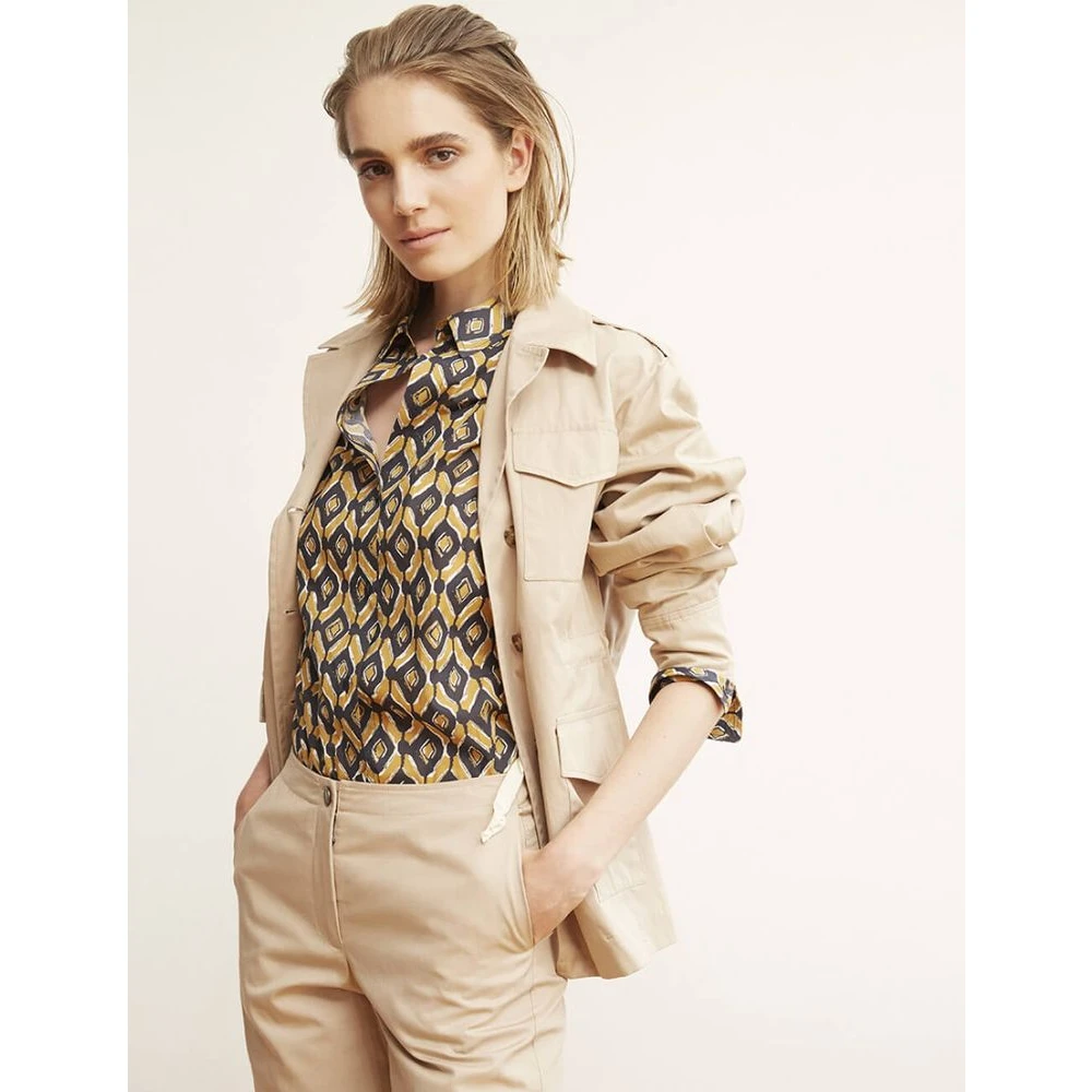 Ines De La Fressange Paris Neva beige katoenen jas Beige Dames