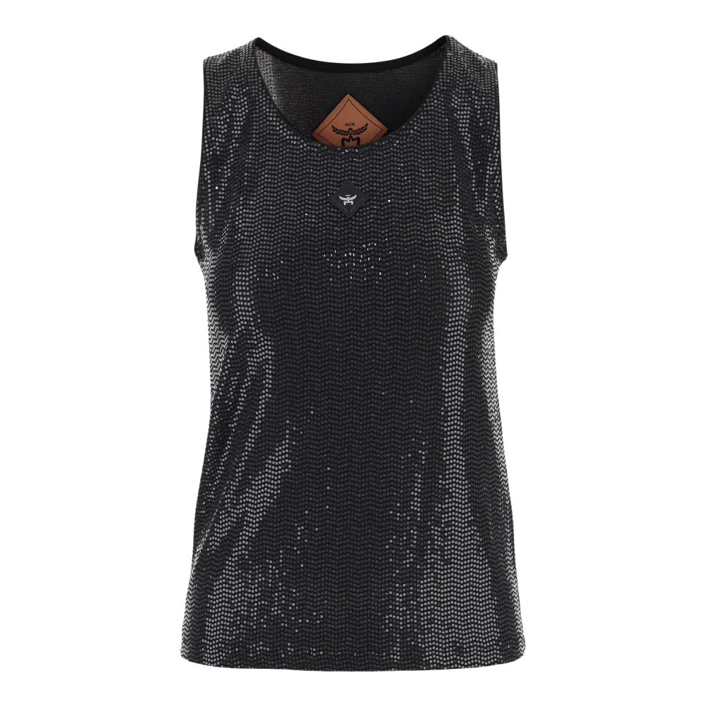 MCM Stijlvolle mouwloze tops voor vrouwen Black Dames