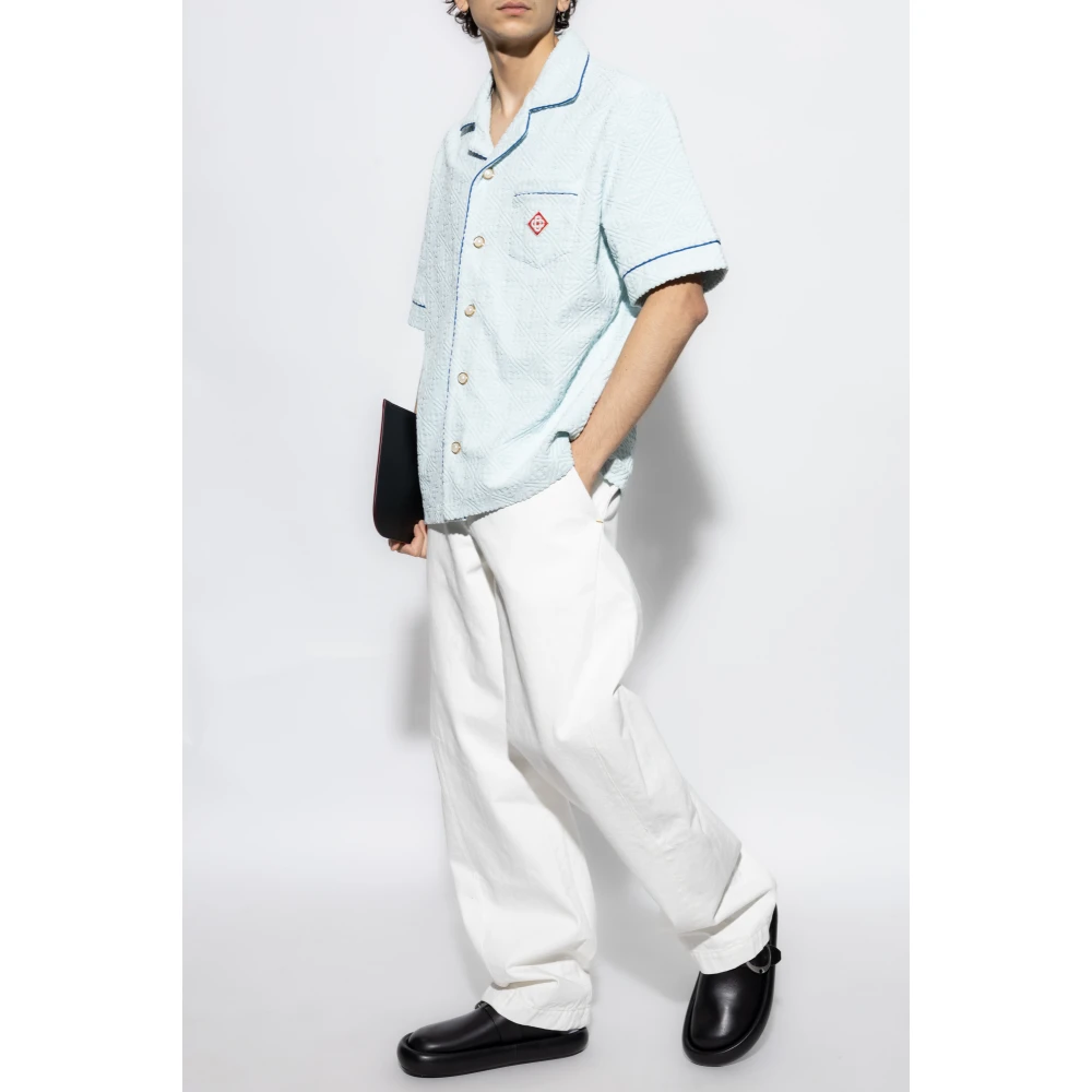 Casablanca Shirt met logo Blue Heren