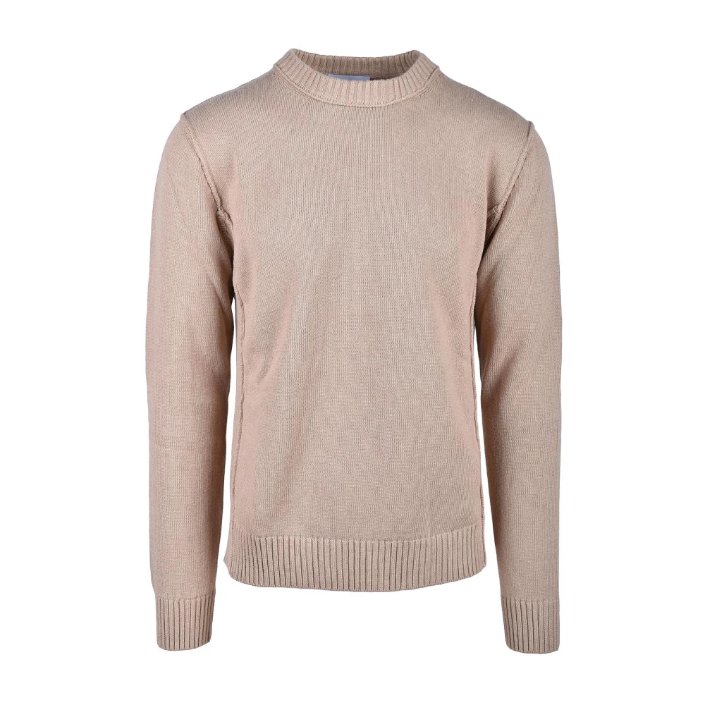 Alpha Studio Round-neck Knitwear Beige Heren