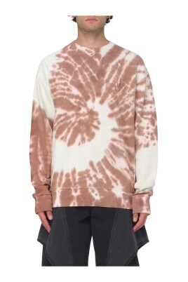 sweatshirt-a-col-rond-tiedye-marron