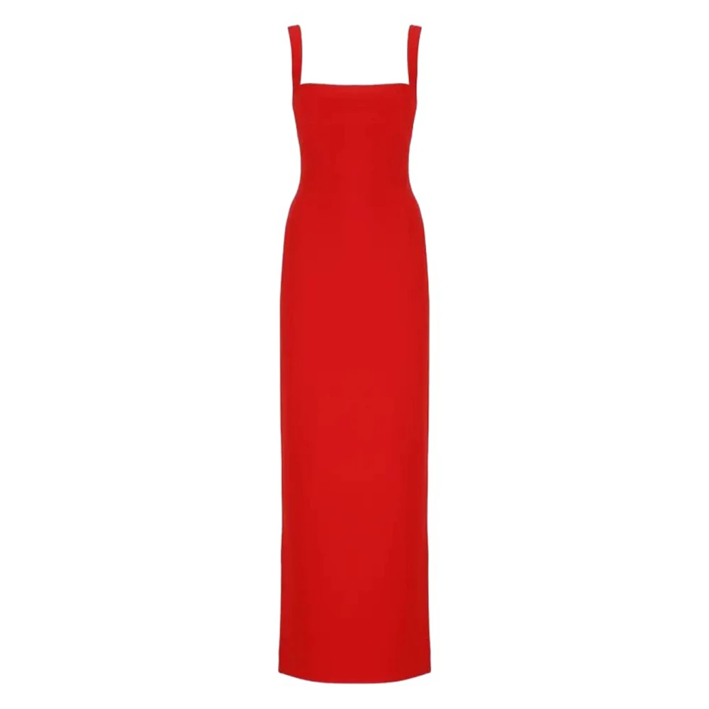 Solace London Red Gowns, Female, 2XS, Elegant Long Dress 'Joni'