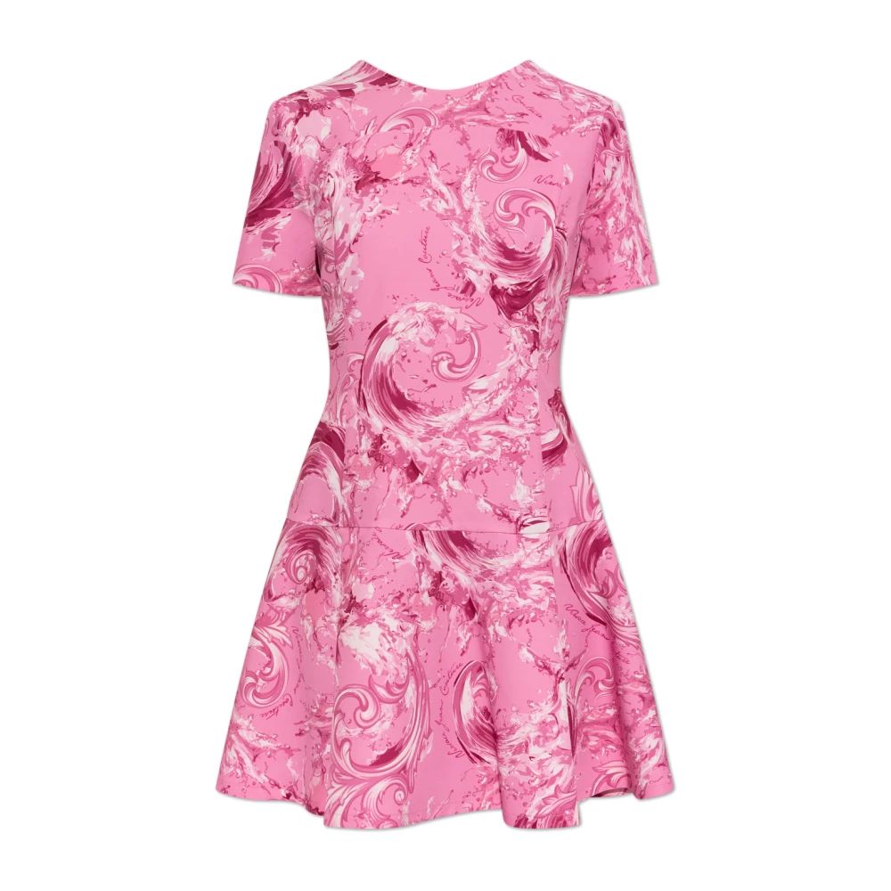 Versace Jeans Couture Femme Rose Robes, Taille: 34 Fr Barocco Pattern Dress