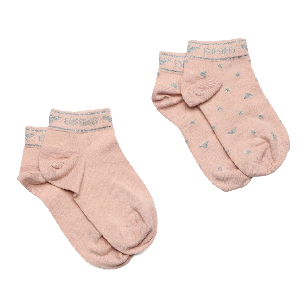 Emporio Armani Set met korte sokken en logo print Pink Dames