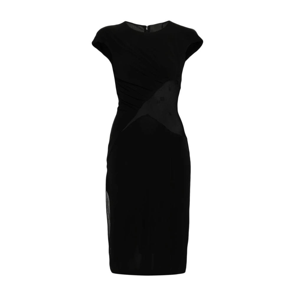 Givenchy Jurk van tule en crêpe Black Dames
