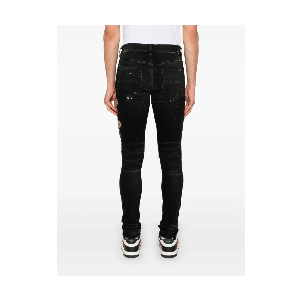 Amiri Zwarte Klassieke Knoopsluiting Jeans Black Heren