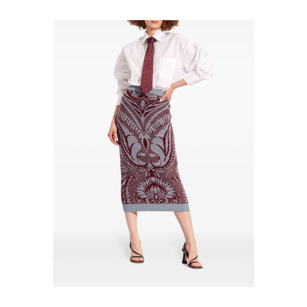 ETRO Mini Rok Multi Kleur Stijl Red Dames