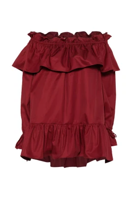 Off-Shoulder Ruffled Mini Dress